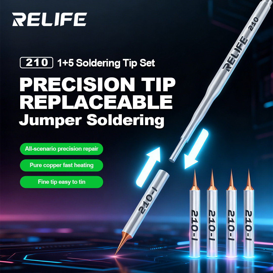 Soldering Iron Kit - RELIFE 210 Replaceable Jumper Soldering Tip