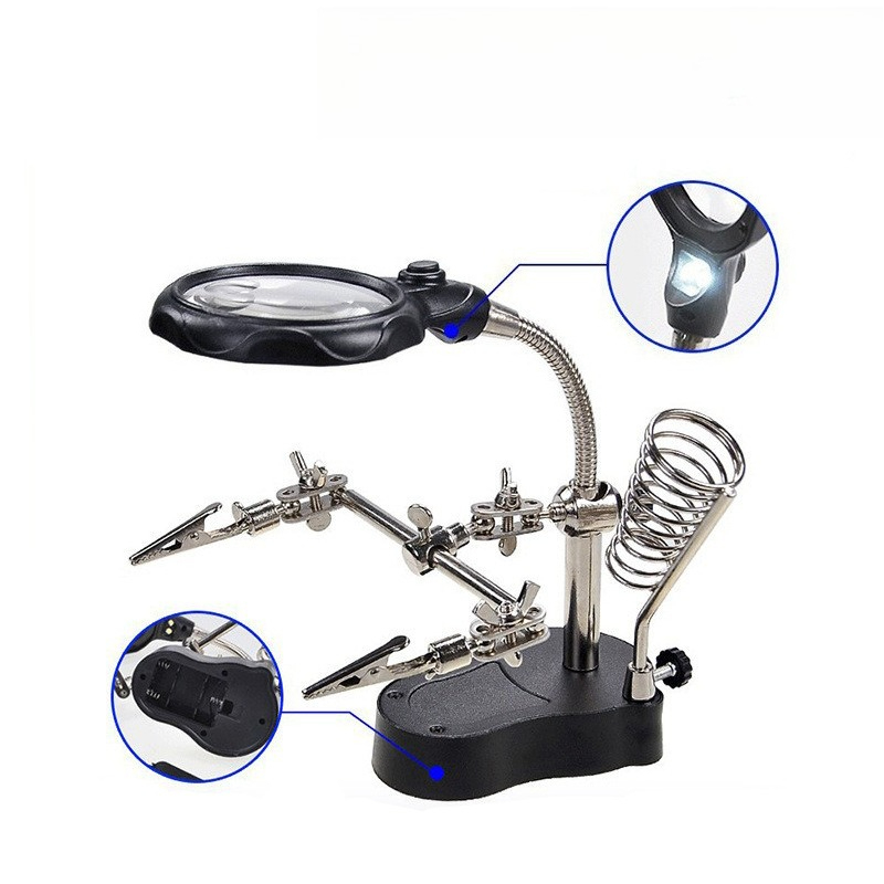 Lighted Magnifying Glass with  - Diy Electronics Workstation ulasan dan harga
