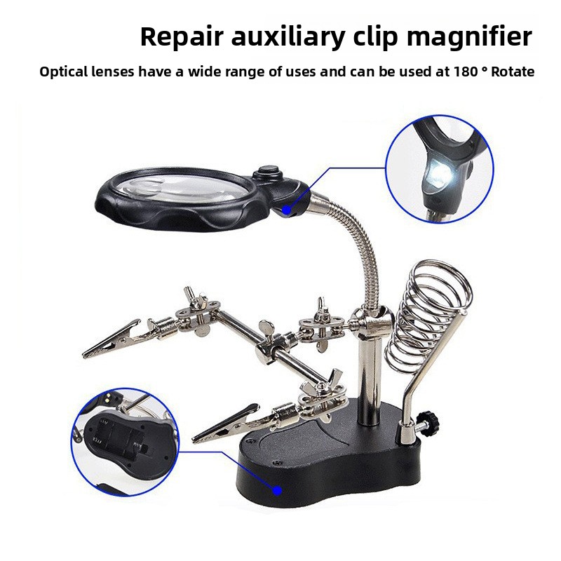 Lighted Magnifying Glass with  - Diy Electronics Workstation ulasan dan harga