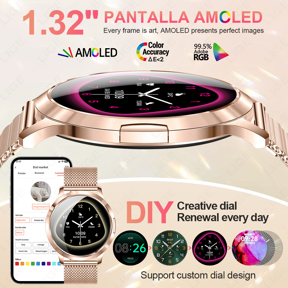 LIGE 2026 New Smart Watch Wome - Diy Waterproof Electronics ulasan dan harga