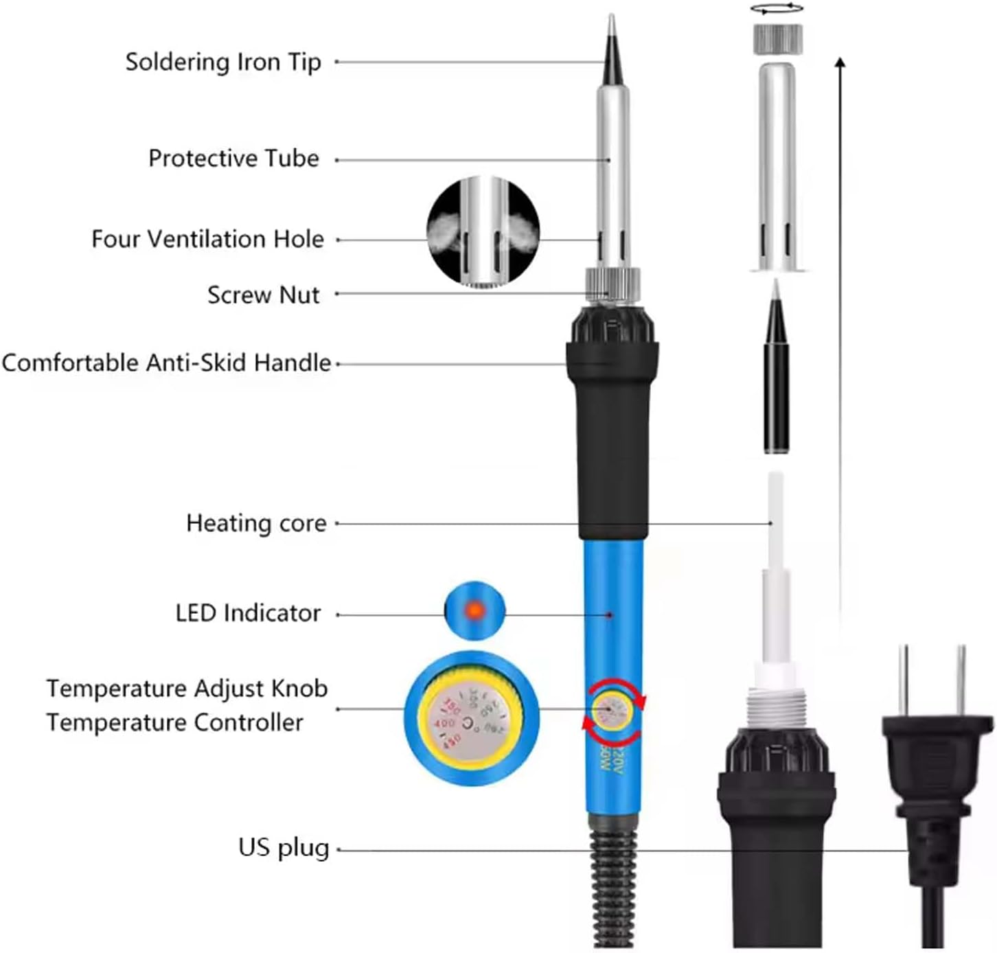 Soldering Iron Kit 110V 60W Ad - Soldering Iron Kit ulasan dan harga