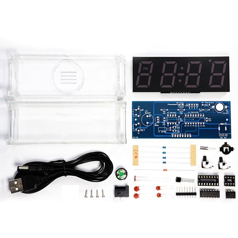 Digital Tube DIY Clock Kit Tem - Diy Box Electronics Mall ulasan dan harga