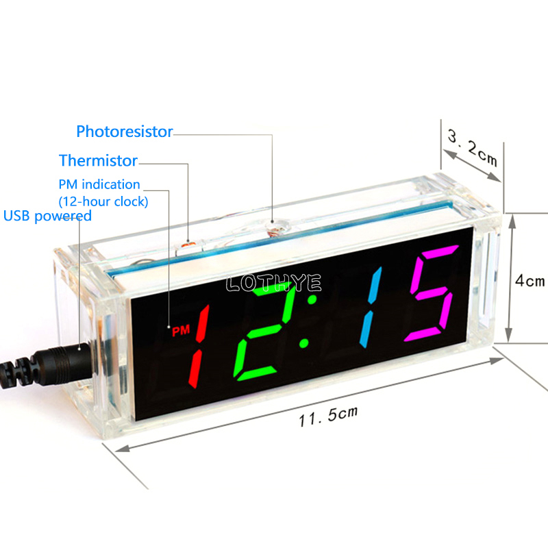 Digital Tube DIY Clock Kit Tem - Diy Box Electronics Mall ulasan dan harga