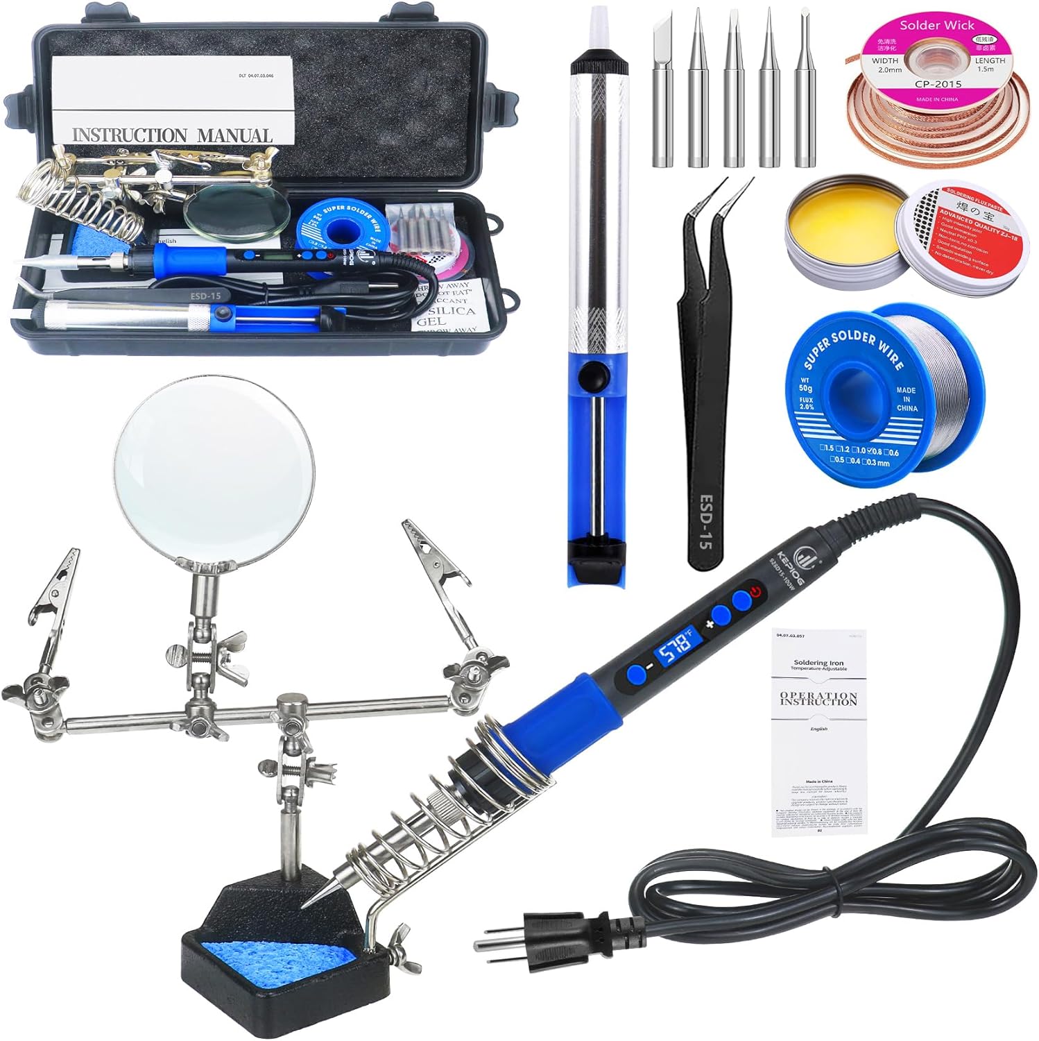 Soldering Iron Kit, 100W LCD D - Soldering Iron Kit ulasan dan harga