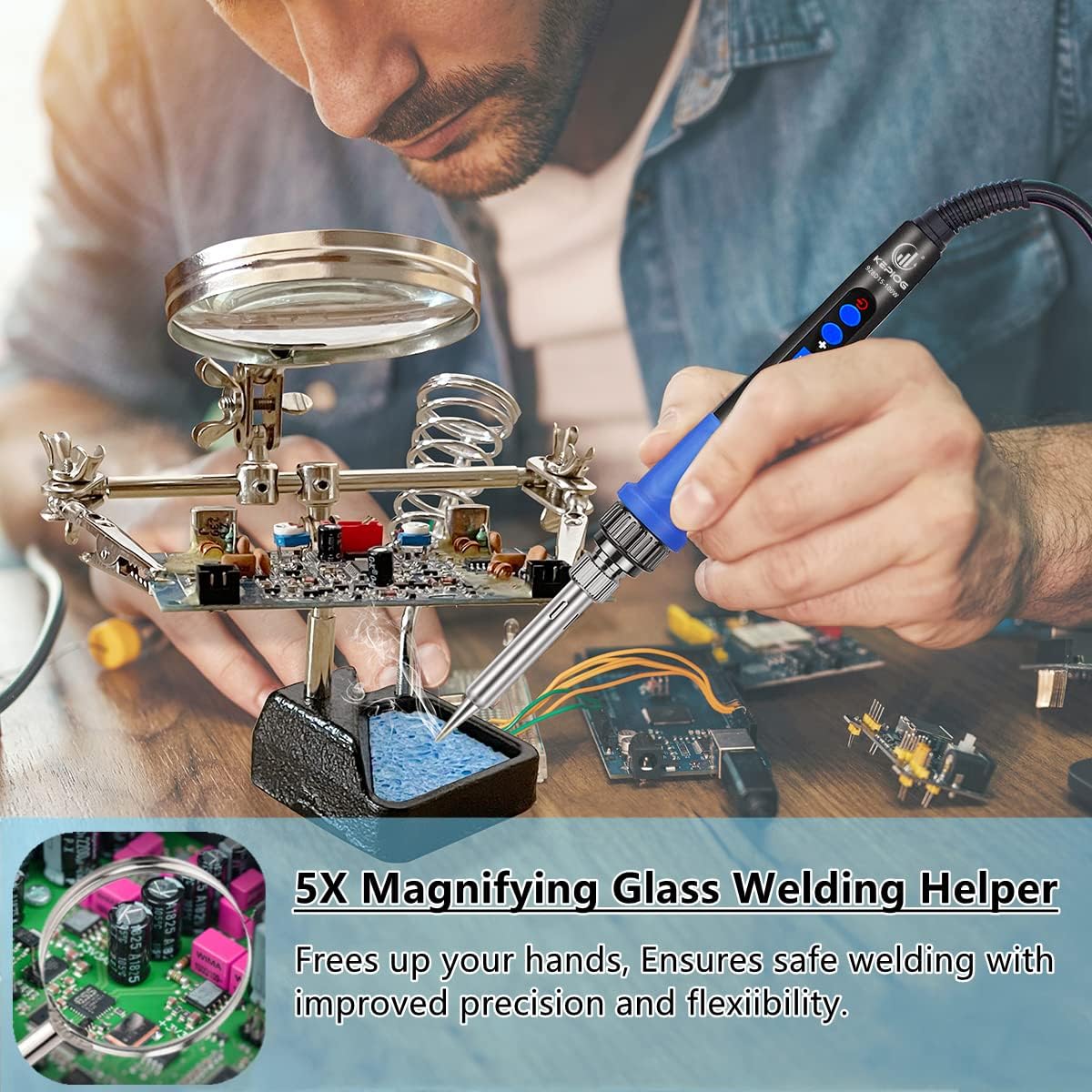 Soldering Iron Kit, 100W LCD D - Soldering Iron Kit ulasan dan harga