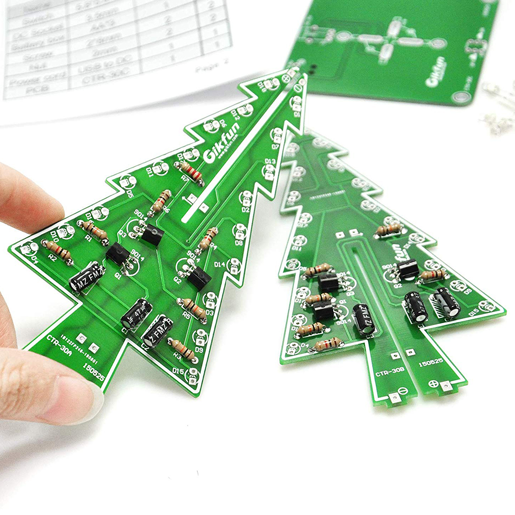 DIY Christmas Tree LED Flash K - Learn Diy Electronics ulasan dan harga