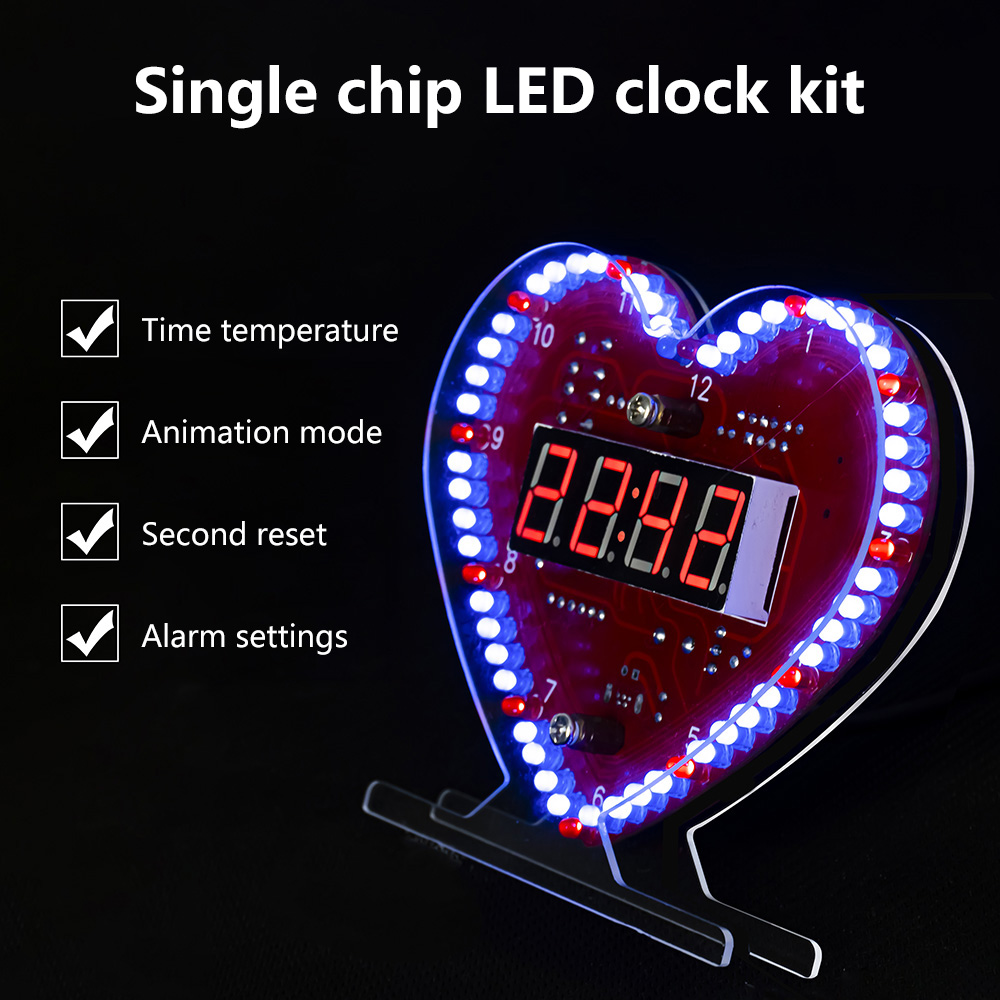 DIY Kits Heart Shaped 4-Digit  - Learn Diy Electronics ulasan dan harga