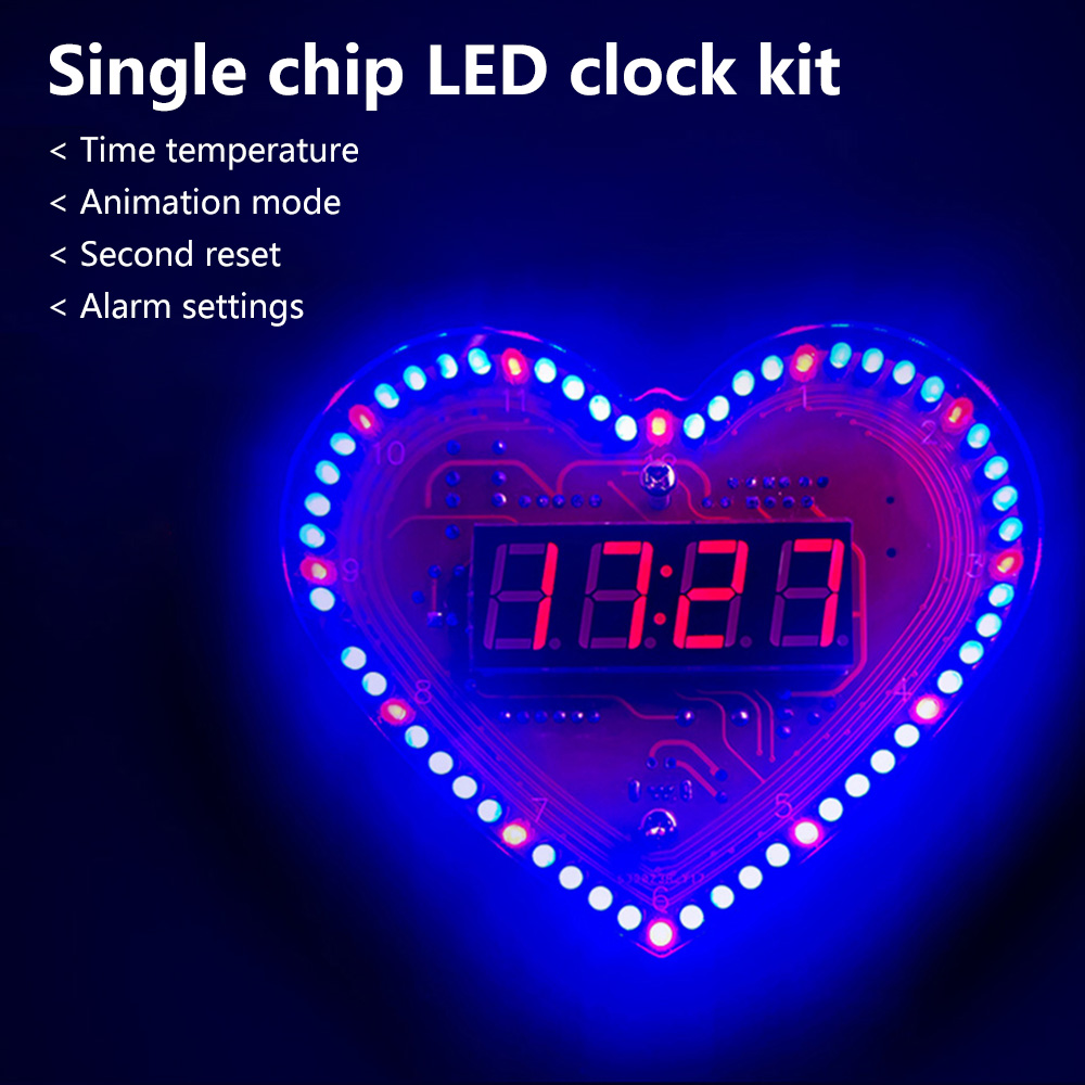 DIY Kits Heart Shaped 4-Digit  - Learn Diy Electronics ulasan dan harga