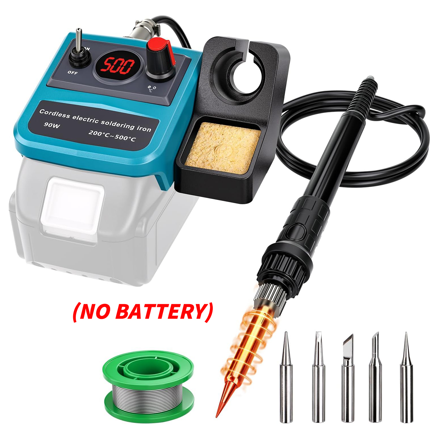 90W LED Digital Cordless Solde - Soldering Iron Kit ulasan dan harga