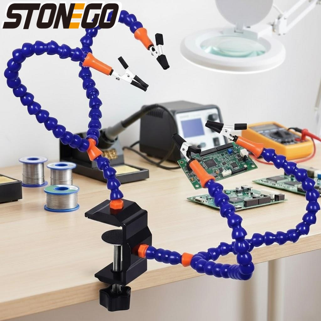 Plastic Table Clamp Set Solder - Diy Electronics Workstation ulasan dan harga