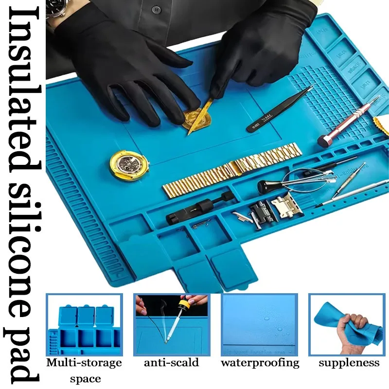 Anti-Static Silicone Soldering - Diy Electronics Workstation ulasan dan harga