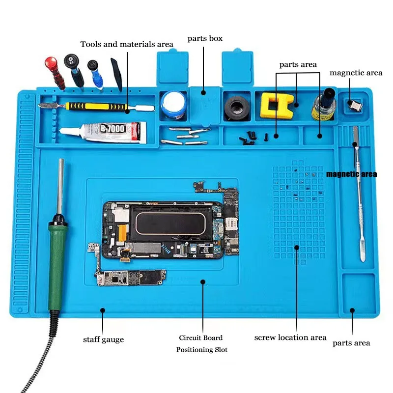 Anti-Static Silicone Soldering - Diy Electronics Workstation ulasan dan harga