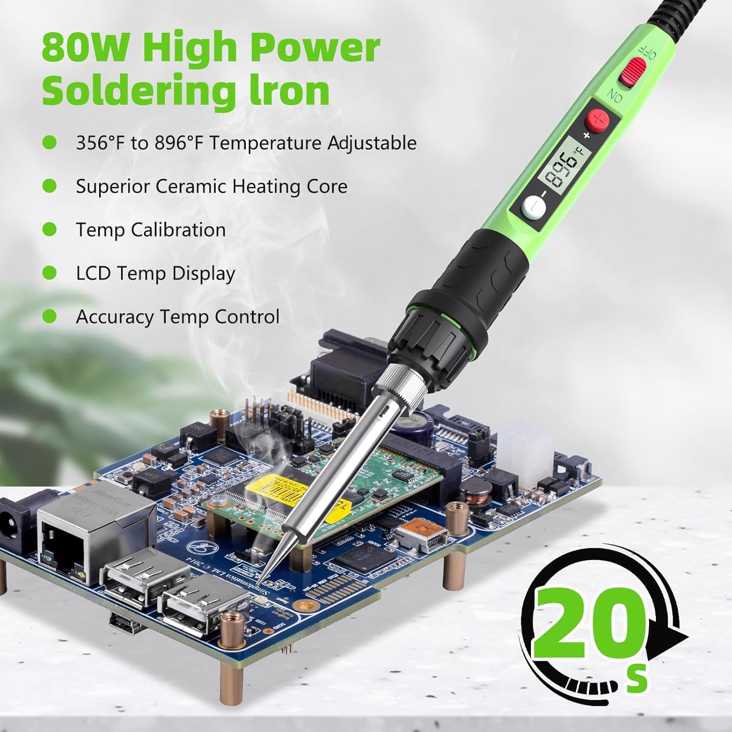 80W LCD Digital Soldering Iron - Soldering Iron Kit ulasan dan harga