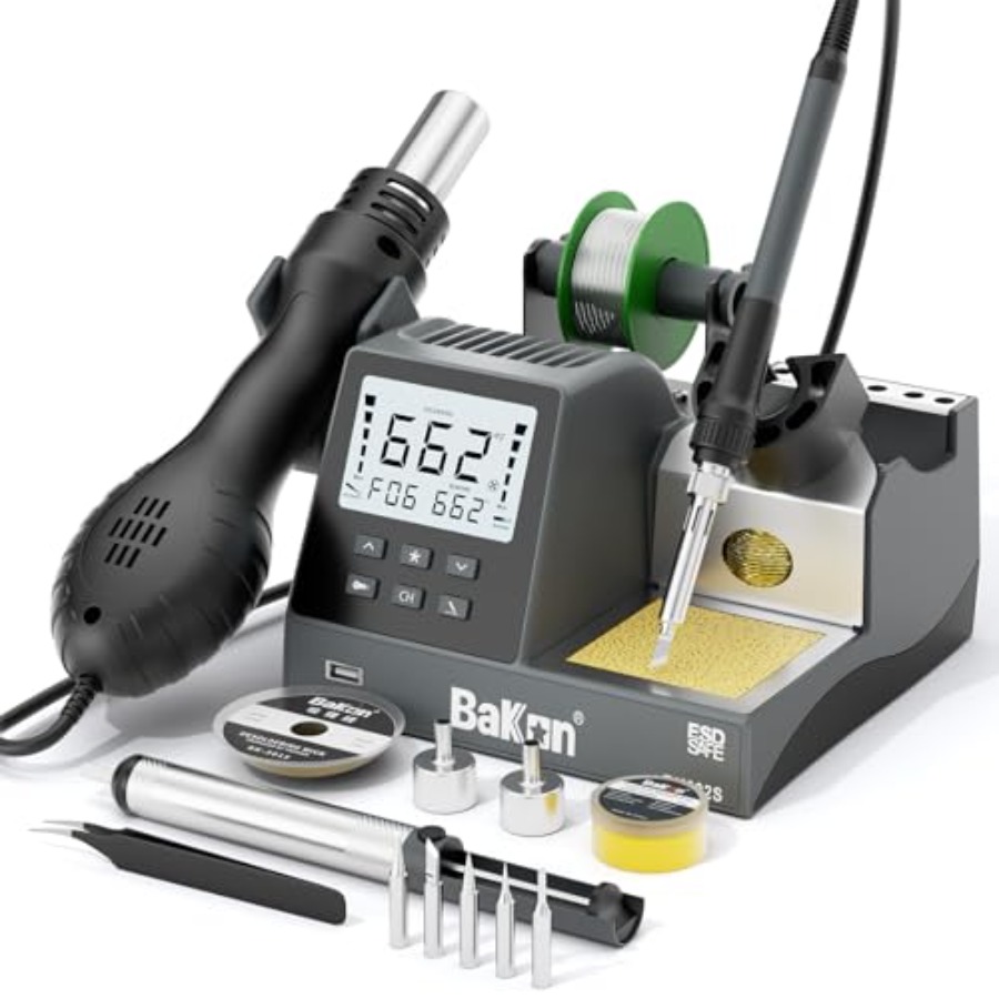 BK602S 2 in1 Soldering Iron Ho - Diy Electronics Workstation ulasan dan harga