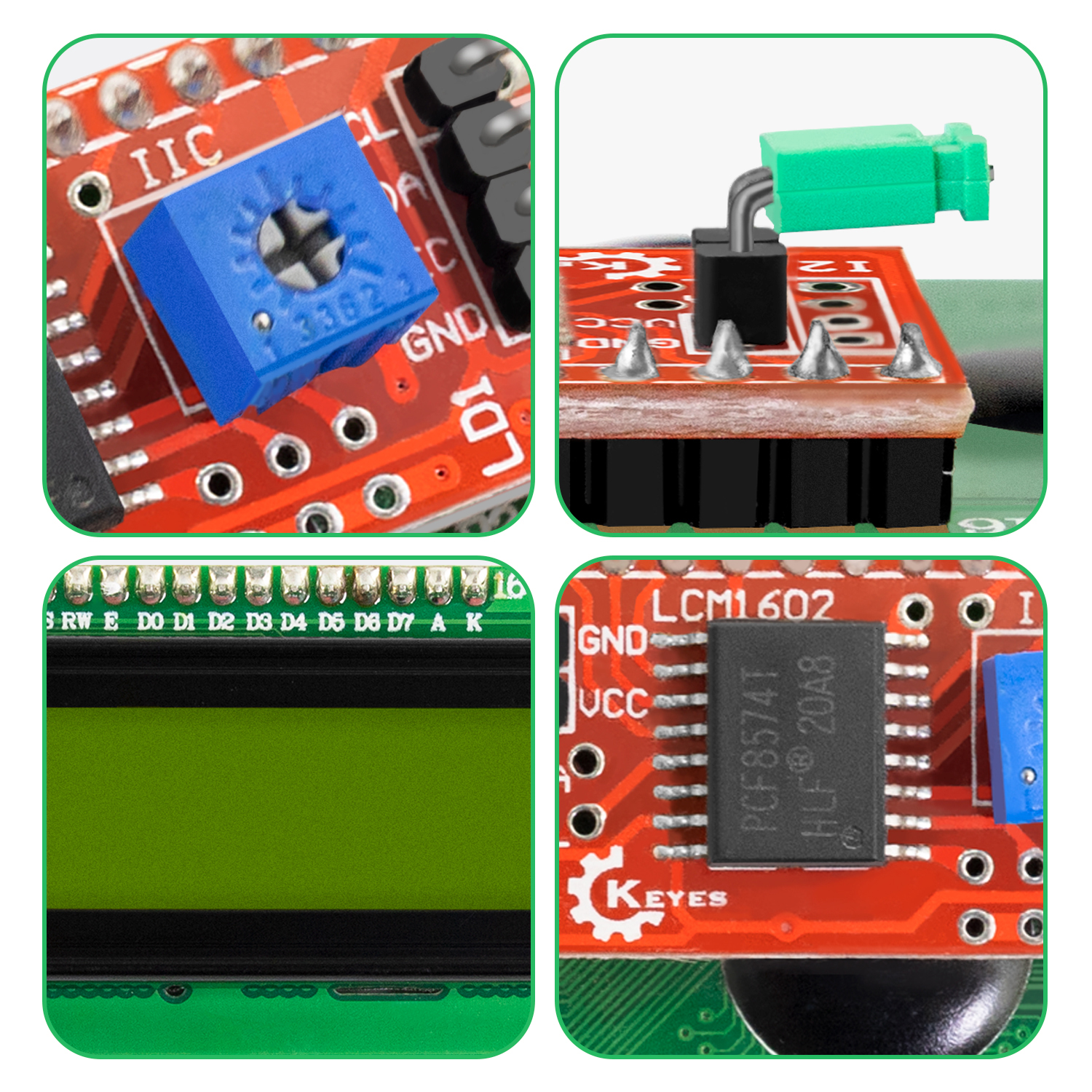 KEYES DC 3.3V LCD1602+I2C Modu - I2C Lcd Display ulasan dan harga